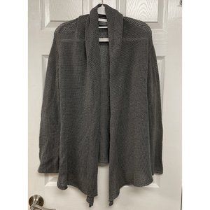 Anthropologie Wooden Ships Size S/M Gray Open Knit Cardigan Sweater Open Front